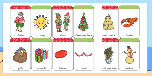 Christmas Flashcards Teacher Made