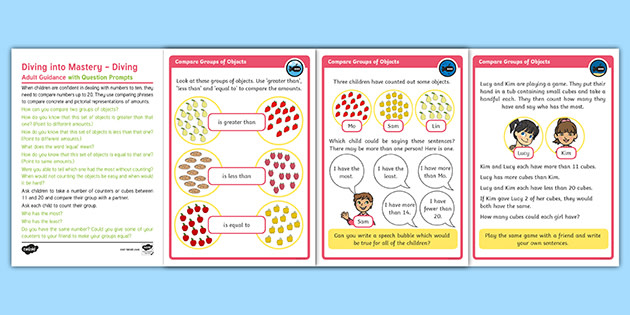 👉 White Rose Maths Compatible Year 1 Compare Groups Of Objects