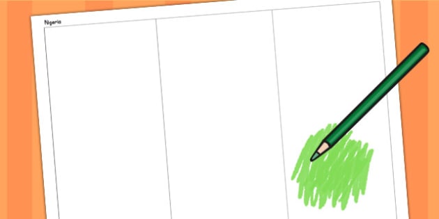 Nigeria A4 Colouring Flag (teacher made)