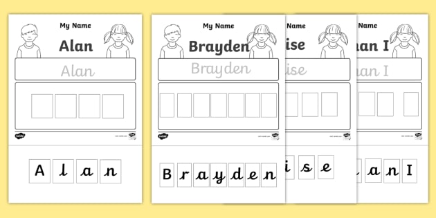 editable name writing worksheet primary resources