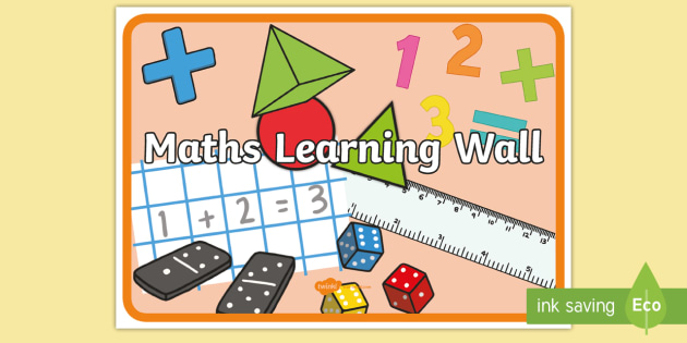 Maths Learning Wall Display Poster