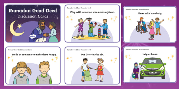 Ramadan Good Deeds Discussion Cards | Kindergarten Resources