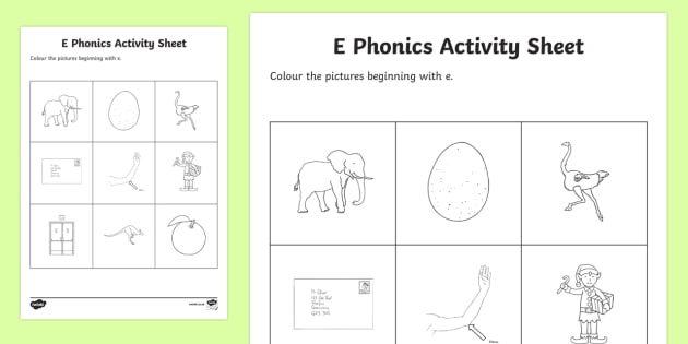 e phonics worksheet twinkl learning resources