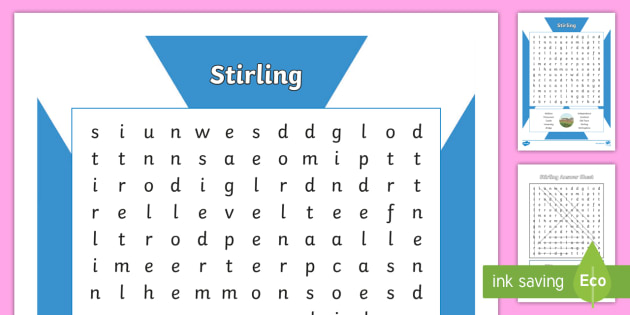 Stirling Word Search (Teacher-Made)