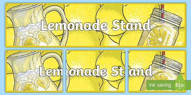Lemonade Stand Banner Printable Summer Activity Twinkl