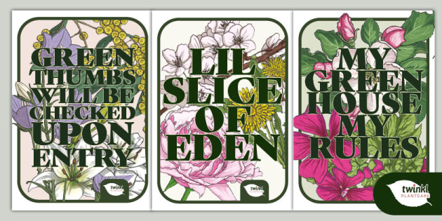 Printable Greenhouse Posters (teacher made)