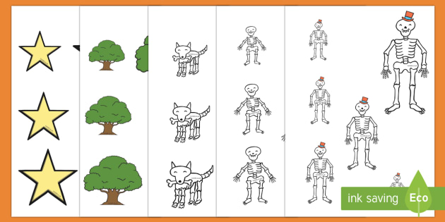 Funny Bones Size Ordering (teacher made)
