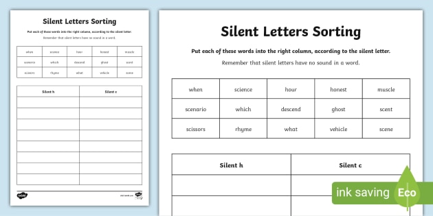 Silent Letters, Homework Zone: Language