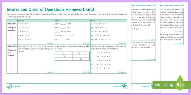 How to solve inverse operations picture