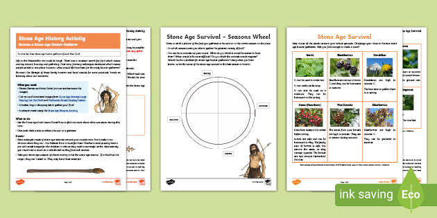 Ks2 Stone Age Hunter Gatherer Activity Teacher Made