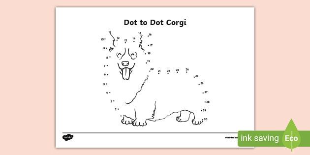 FREE! - Corgi Dot-to-Dot Activity - Educational Resources - Twinkl