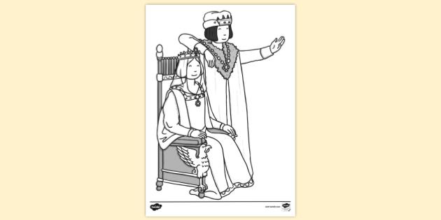 FREE! - Printable King and Queen Colouring Page | Colouring Sheets