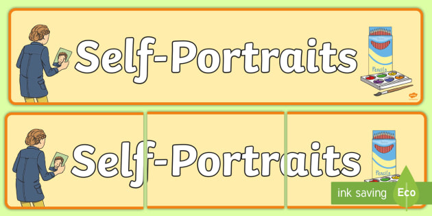 Free Self Portraits Display Banner Teacher Made