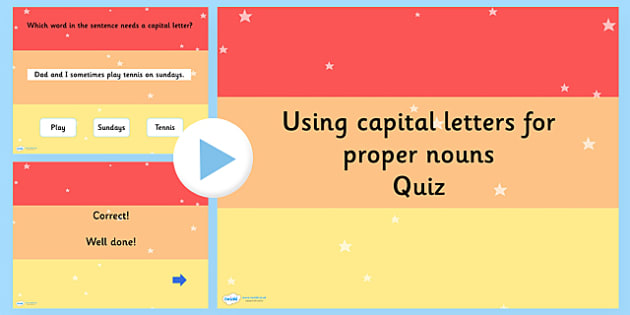 Using Capital Letters Proper Nouns SPaG Punctuation PowerPoint