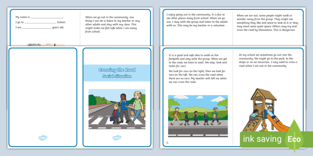 Road Crossing Safety Cards (Teacher-Made) - Twinkl