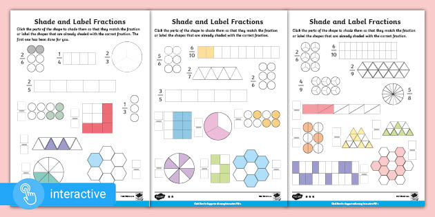 supports y4 white rose maths shading fractions y3 revision