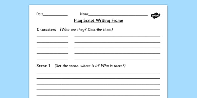 free play scripts for middle school