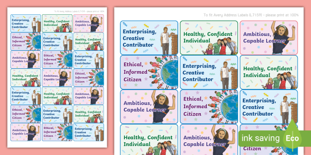 FREE! - Four Purposes Stickers - Curriculum for Wales - Twinkl