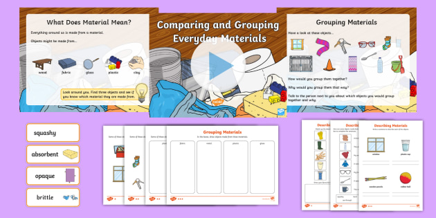 KS1 Paring And Grouping Everyday Materials Activity