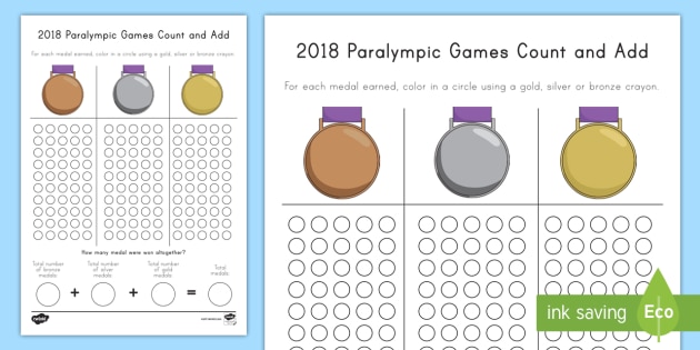 Us T 2548924 Paralympics Medal Count And Add Activity Sheet English Ver 1 