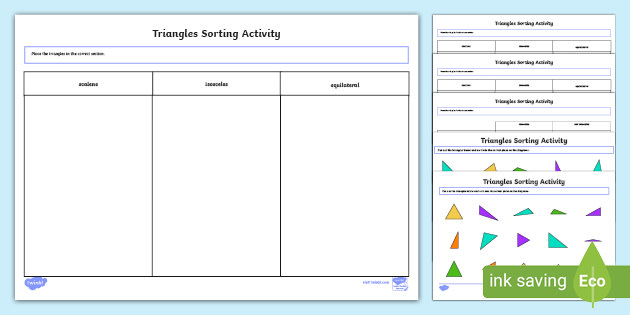 classifying triangles activity pdf resource pack twinkl