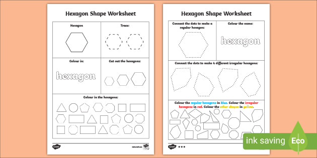 Hexagon template | KS1 (teacher made)