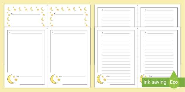 Moon and Stars Card Insert (teacher made)