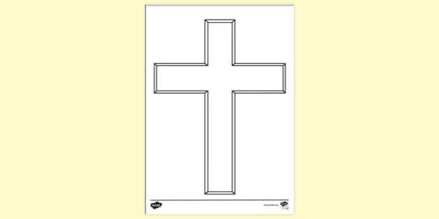Printable Cross Colouring Sheet | Colouring Sheets - Twinkl printable-cross-colouring-sheet-colouring-sheets-twinkl