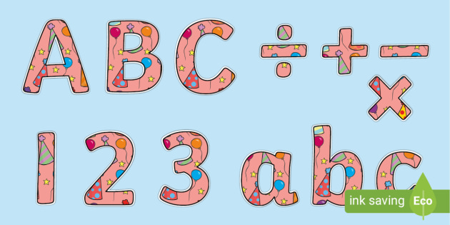 FREE! - Birthday Themed Display Lettering 4 (teacher made)