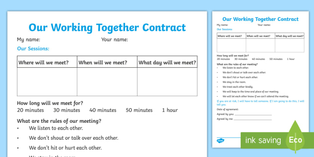 Our Working Together Contract Young People Families Case
