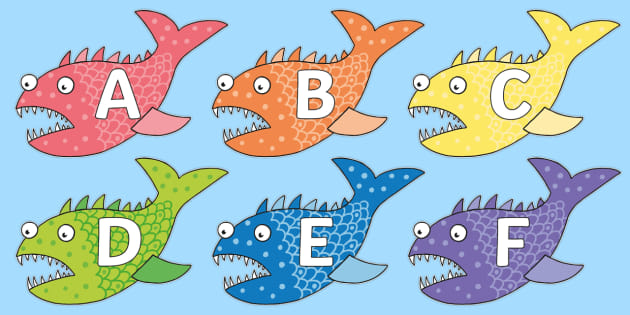 A-Z Alphabet on Fish to Support Teaching on Sharing a Shell