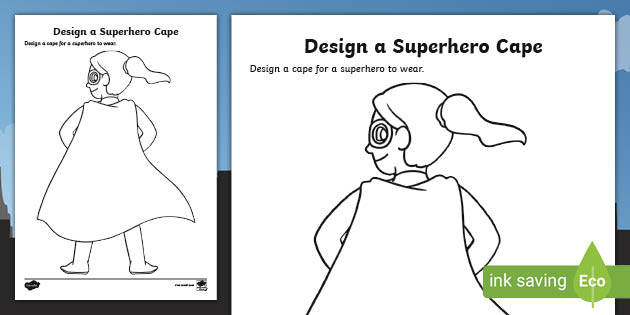 Design a Superhero Cape Activity (teacher made)