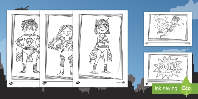 Superheroes Mindfulness Coloring Activity Teacher Made Superhero coloring pages to download and print for free. superheroes mindfulness coloring
