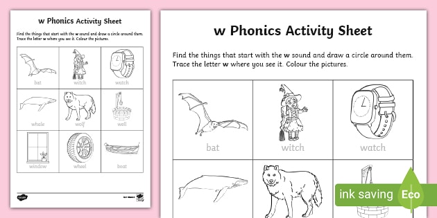 silent w phonics worksheets and games - Galactic Phonics