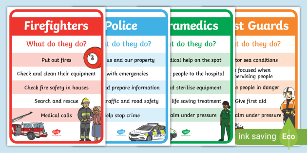 emergency services posters primary resources