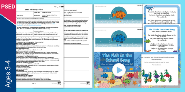 EYFS Friendly Fish School Adult Input Plan and Resource Pack