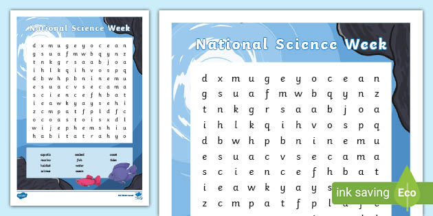 Free National Science Week Word Search