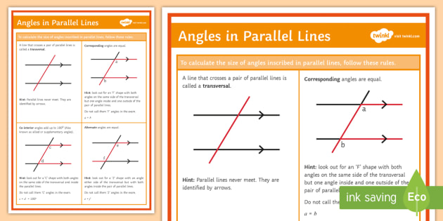 Maths Desk Prompts Angles In Parallel Lines Foundation