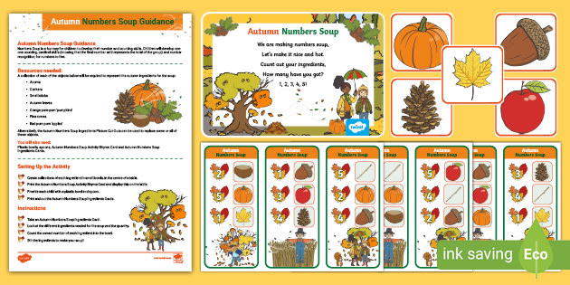 👉 Autumn Numbers Soup Resource Pack (teacher made)