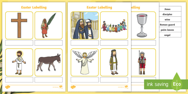 Easter Story Cut and Stick Worksheet