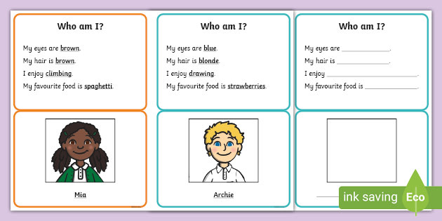 Transition Themed Who Am I Kindergarten Guessing Game Cards