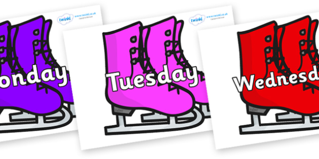 Days of the Week on Ice Skates