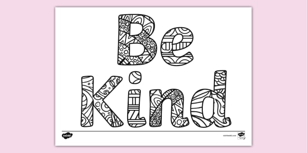 Kind Coloring Pages