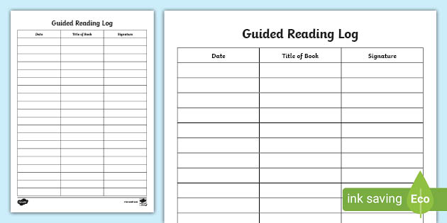 Guided Reading Log