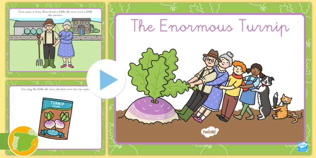 a2 presentación: the enormous turnip - cuento en inglés