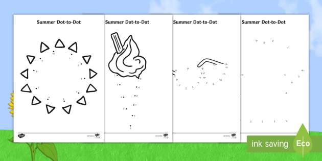 summer dot to dot worksheet teacher made