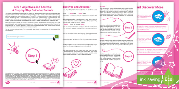 Year 1 Adjectives and Adverbs: A Step-by-Step Guide for Parents