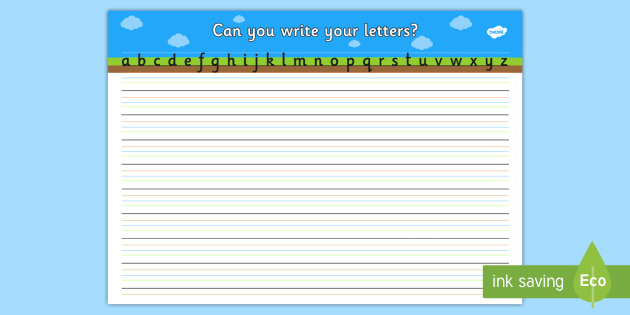 letter free template n FREE!  Can (Ground, Write  you Letters Sky Your Worksheet