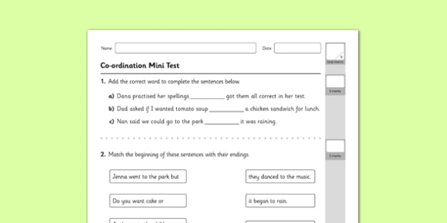 Mini Coordinating Conjunctions Posters – Top Teacher