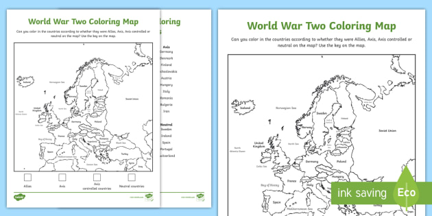 World War 2 Map Worksheets Printables